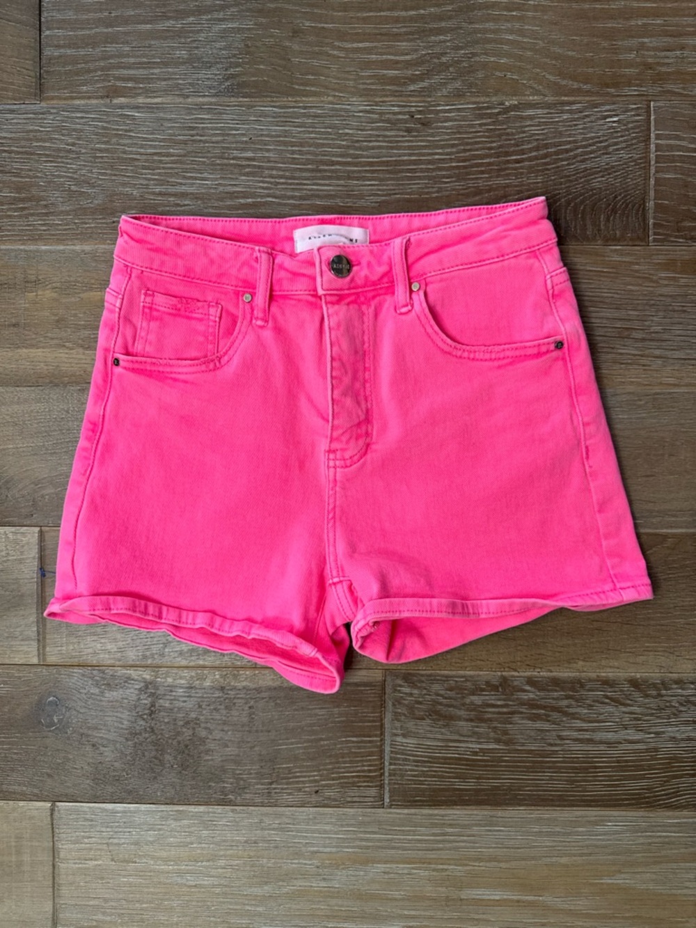 Risen Jeans High Rise Pink Jean Shorts